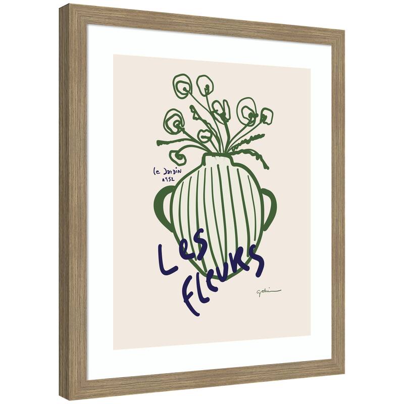 Kate and Laurel Le Jardin by Gabrielly Guedes Framed Wall Art Print