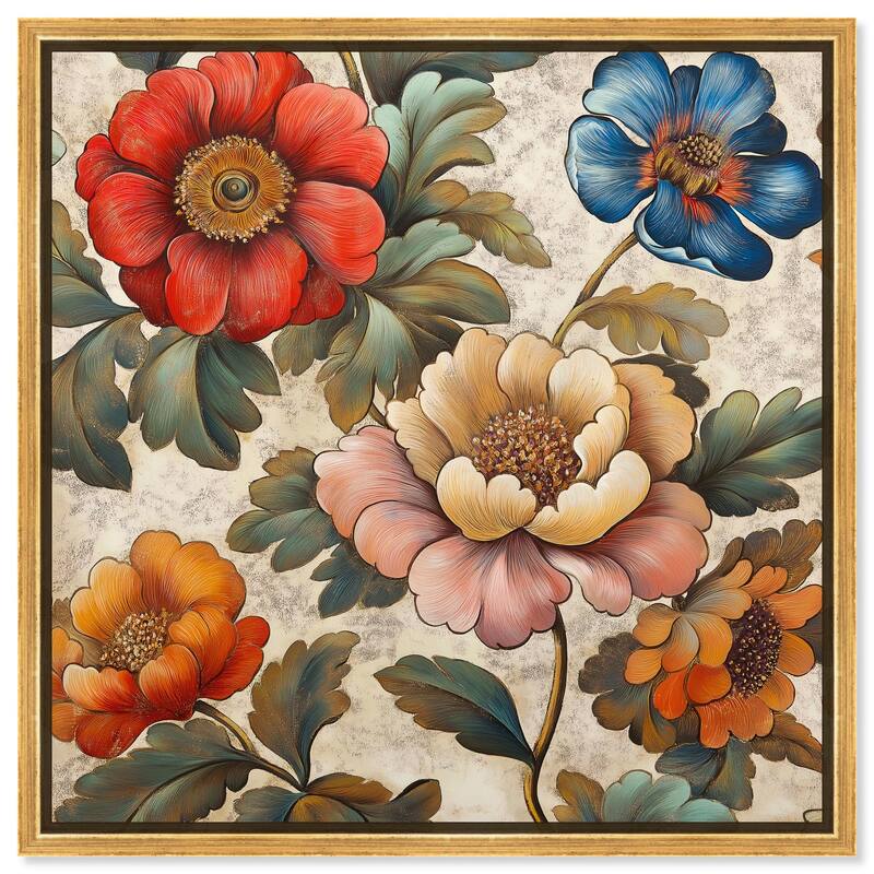 Golden Gardenia II Canvas by Art Remedy - 30" x 30" - Gold