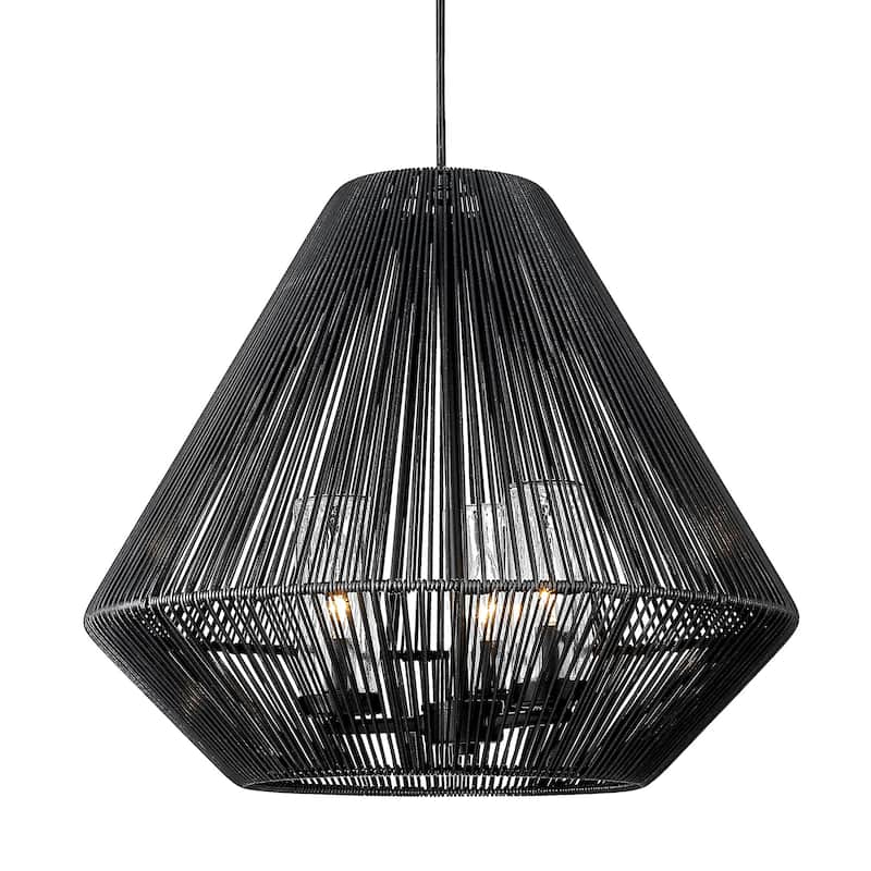 Golden Lighting 6937-03P MBW Valentina 3 Light 21" Wide Outdoor