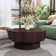 preview thumbnail 99 of 160, Modern Solid Wood Veneered Round/Oval/Rectangular Coffee Tea Table with Storage.