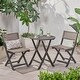 preview thumbnail 3 of 22, Hillside Outdoor Acacia Wicker Bistro Set by Christopher Knight Home - N/A Dark Gray, Brown Wicker