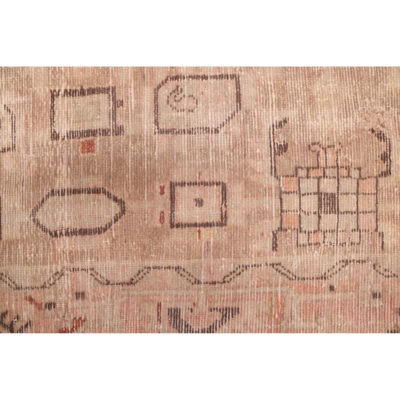 ECARPETGALLERY Hand-knotted Antalya Vintage Tan Wool Rug - 4'0 x 6'5