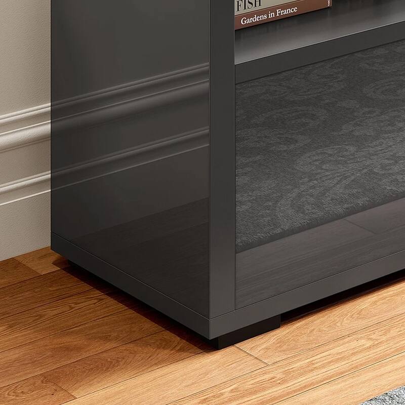High Gloss TV Stand Cabinet with LED Lights for 55" 60" TV - 50 inches