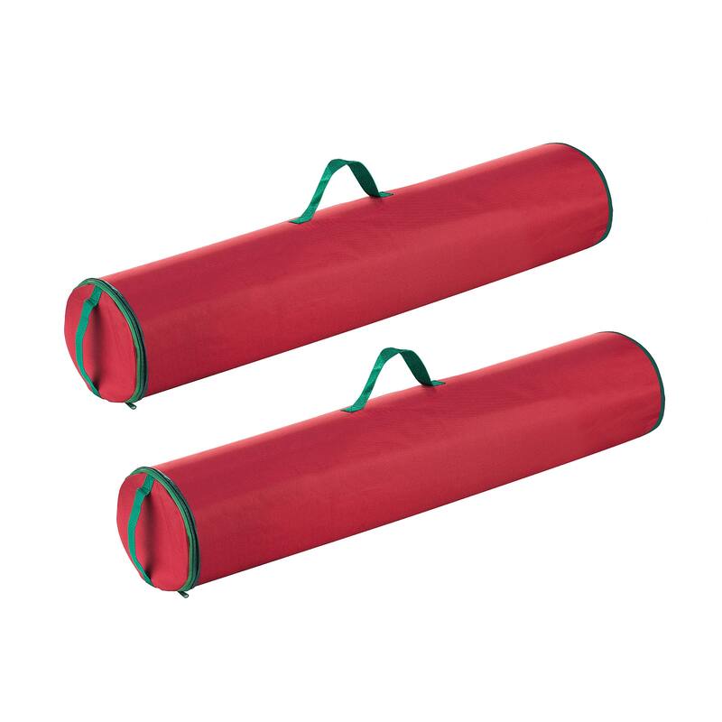Tiny Tim Totes Premium 2-Pack 40.5" Wrapping Paper Storage Bag Canvas