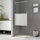 preview thumbnail 46 of 71, vidaXL Walk-in Shower Wall multi size Half Frosted ESG Glass Black