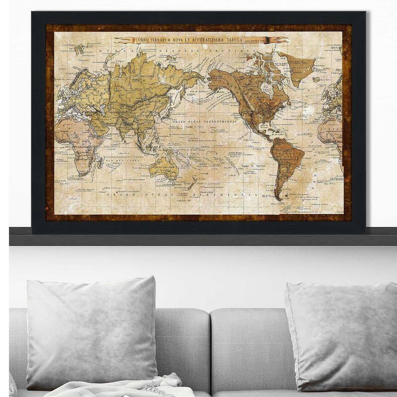 "Map of World (Horizontal)" Print on Acrylic