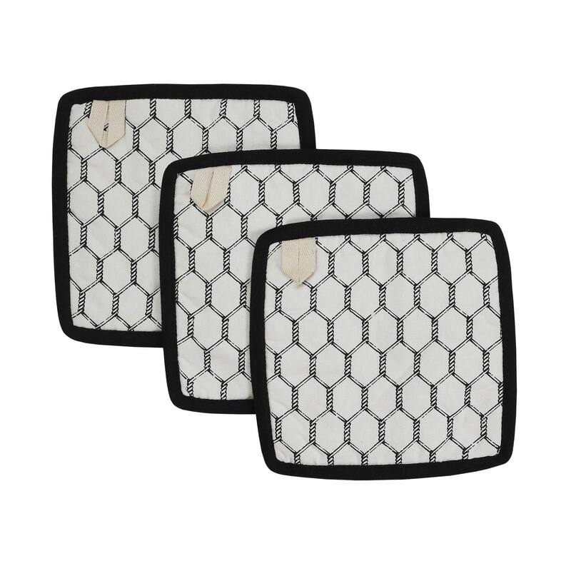 Down Home Pot Holder Set of 3 8x8