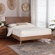 preview thumbnail 18 of 31, Jiro Platform Bed - Mid-Century Modern Wood Bed Frame with Panel Headboard and Angled Legs for Bedroom or Guest Room