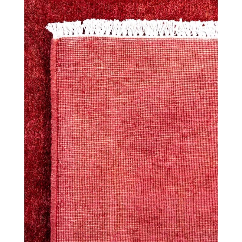 Contemporary Overdyed Wool Hand Knotted Area Rug - 3' 3" x 5' 2"