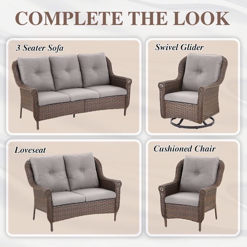 Loveseat Outdoor Patio Sofa Couch Furniture