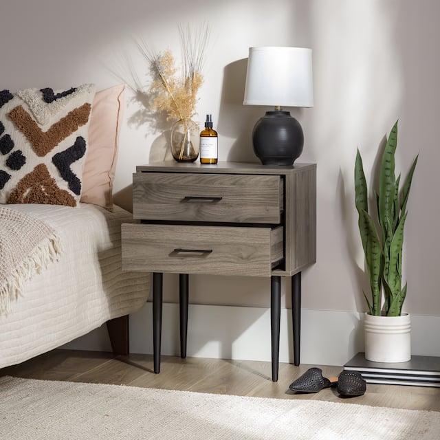 Middlebrook Notto Mid-Century 2-Drawer Nightstand