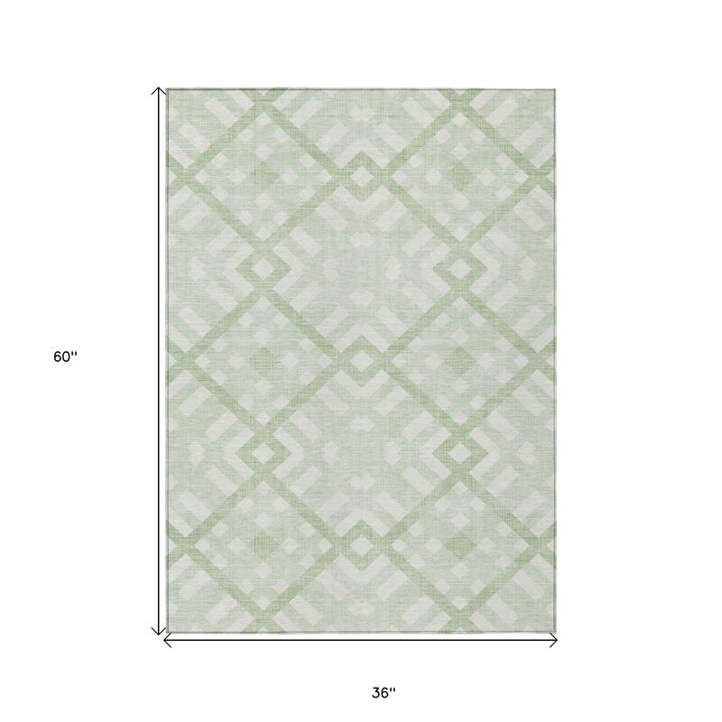 HomeRoots Geometric Transitional Rectangle Outdoor Rug