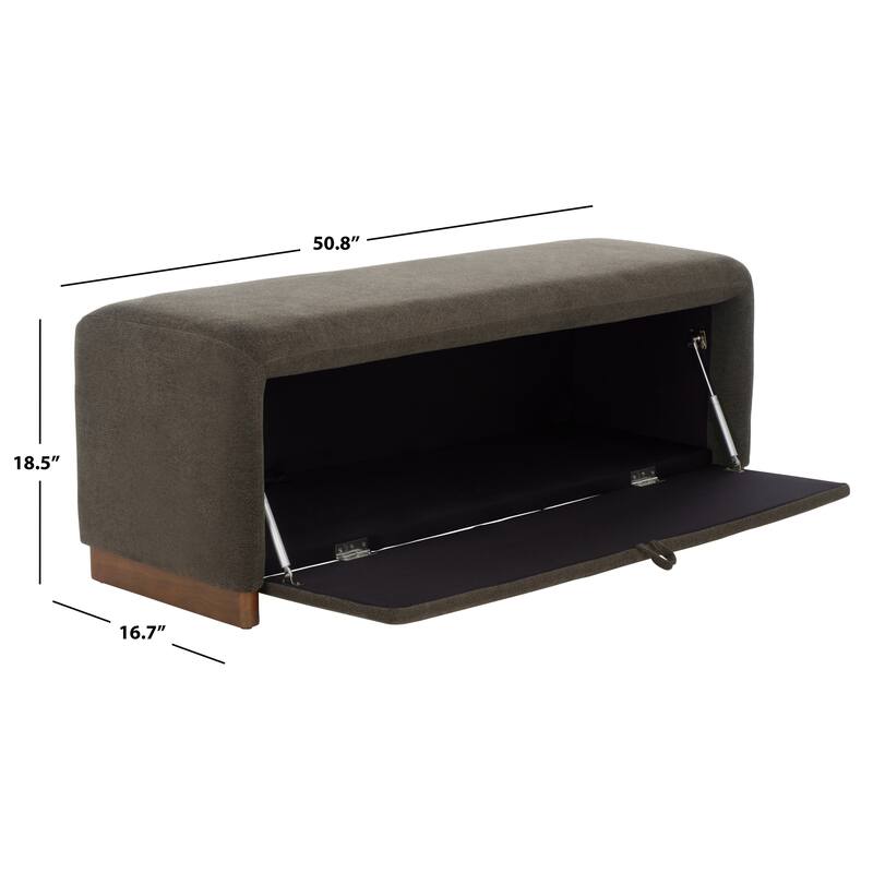 SAFAVIEH HOME Kowal Storage Bench - 51"W x 17"D x 19"H