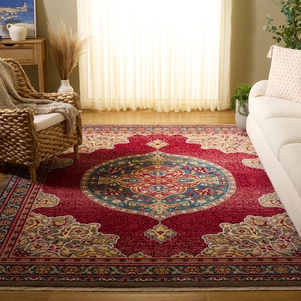 slide 2 of 17, SAFAVIEH Kashan Ricia Oriental Rug with Fringe