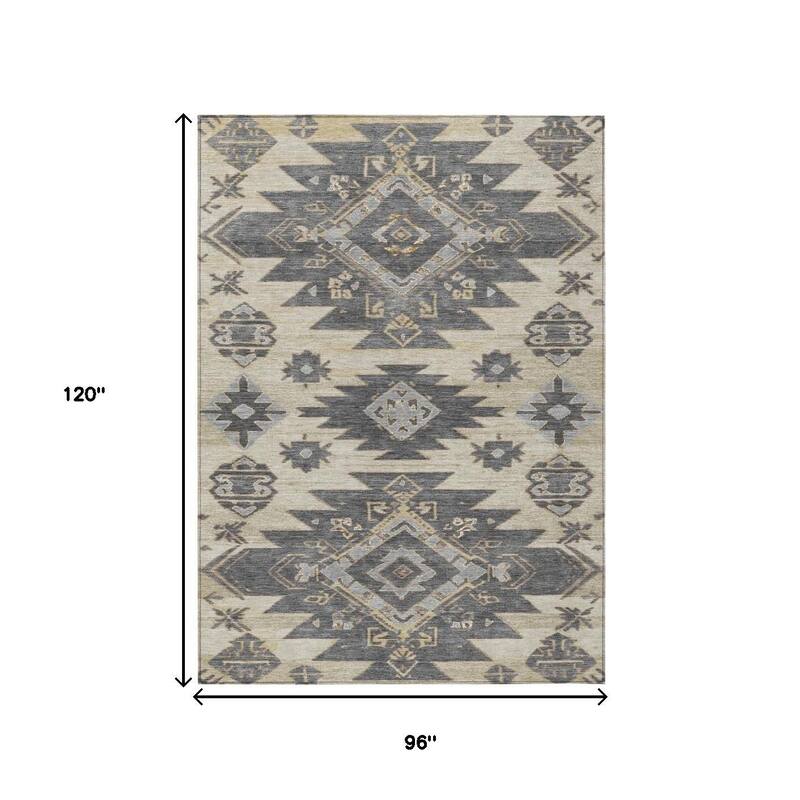 HomeRoots Tribal Transitional Rectangle Outdoor Rug