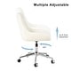preview thumbnail 25 of 43, Modern Teddy Fleece Fabric with Metal Legs with Lift Adjustment, Swivel Office Chair