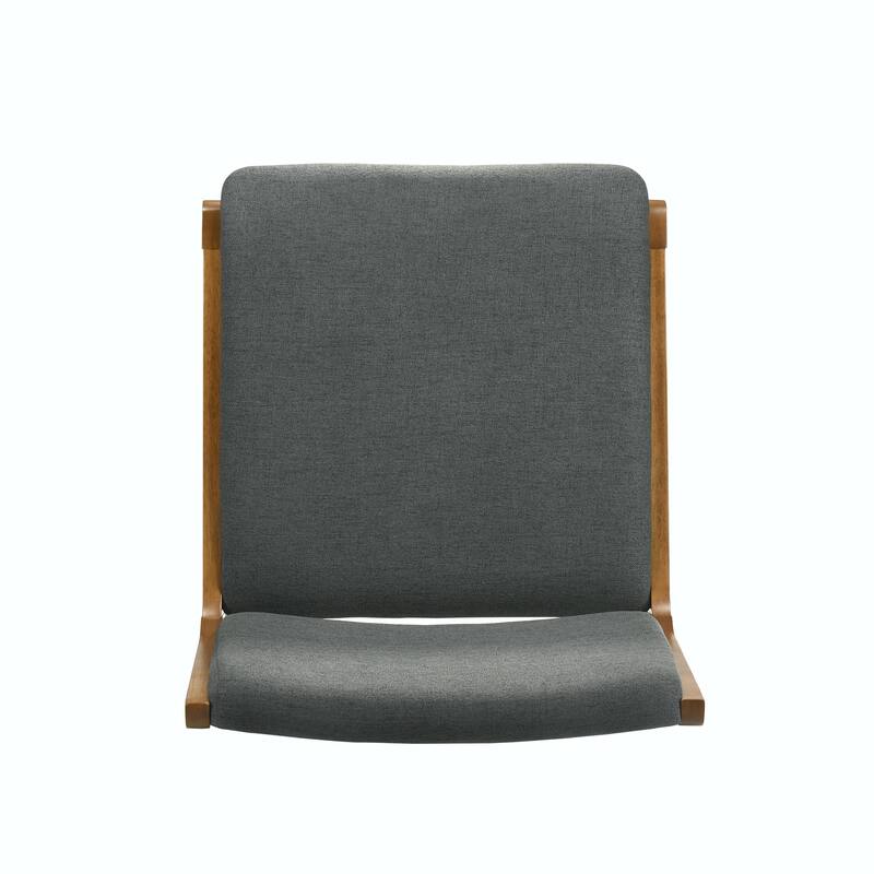 Set of 2, Contemporary Upholstered Dining Chair Set with Rubberwood Frame