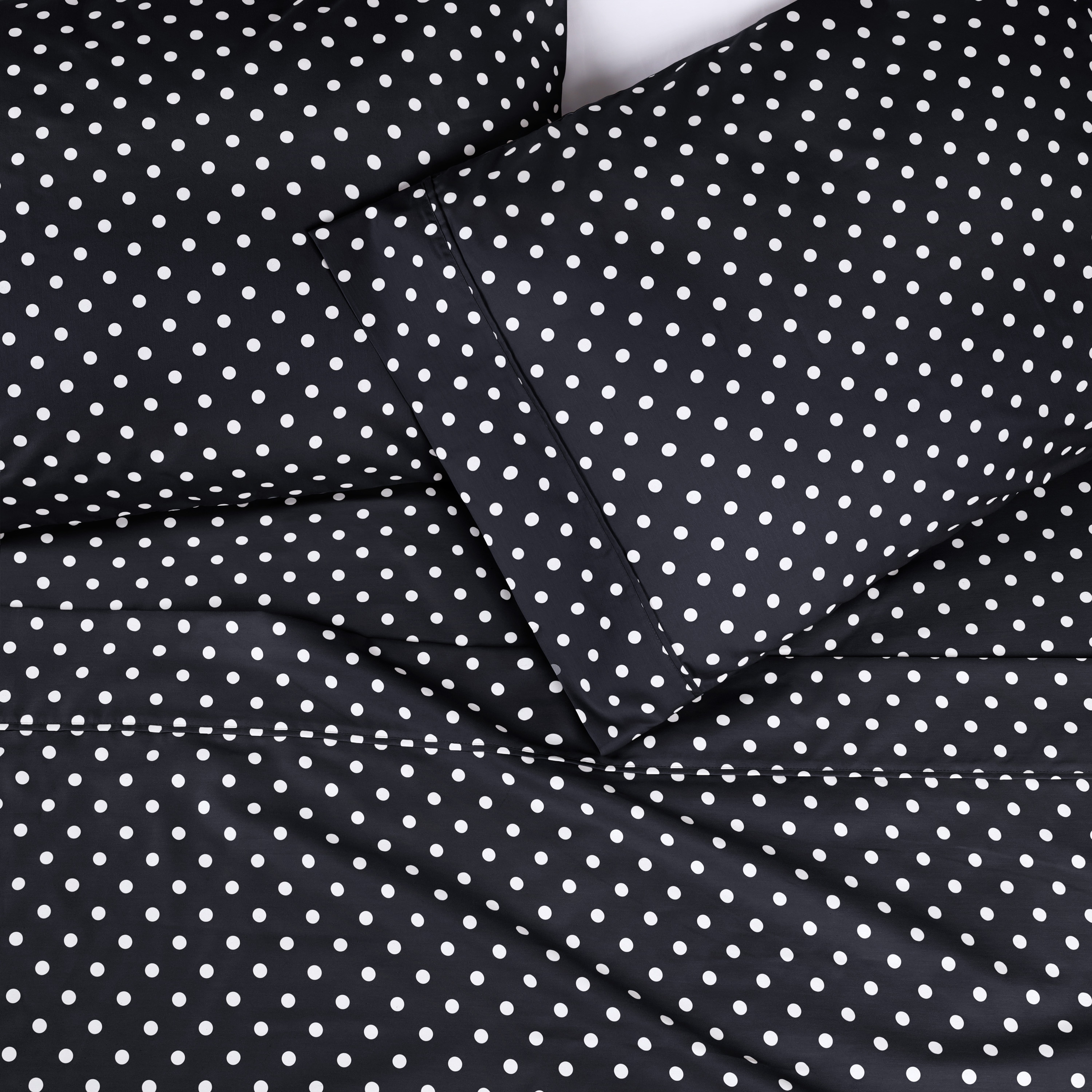 Superior Thread Count 600TC Cotton Blend Polka Dot Bed Sheet-image