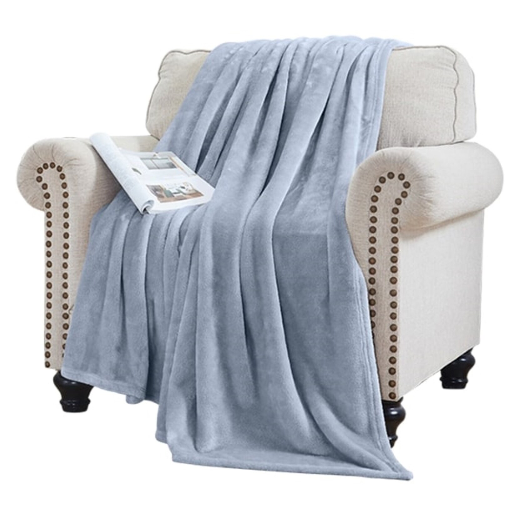 RACHEL Rachel Roy Solid Silky Flannel Fleece Oversized Throw Blanket Bed Bath Beyond 33238836
