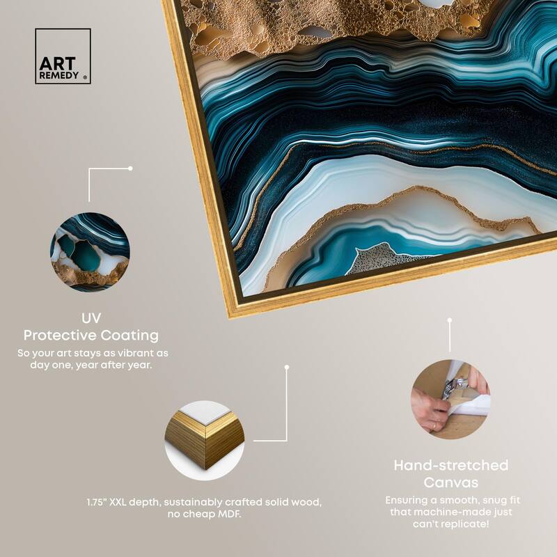 Teal Tectonic II Canvas by Art Remedy