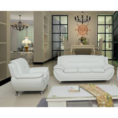 Michael Segura Modern Upholstered Sofa and Chair Living Room Set