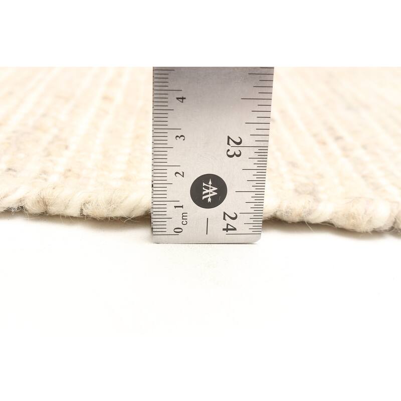 ECARPETGALLERY Braid weave Sienna Tan Wool Rug - 5'0 x 8'1