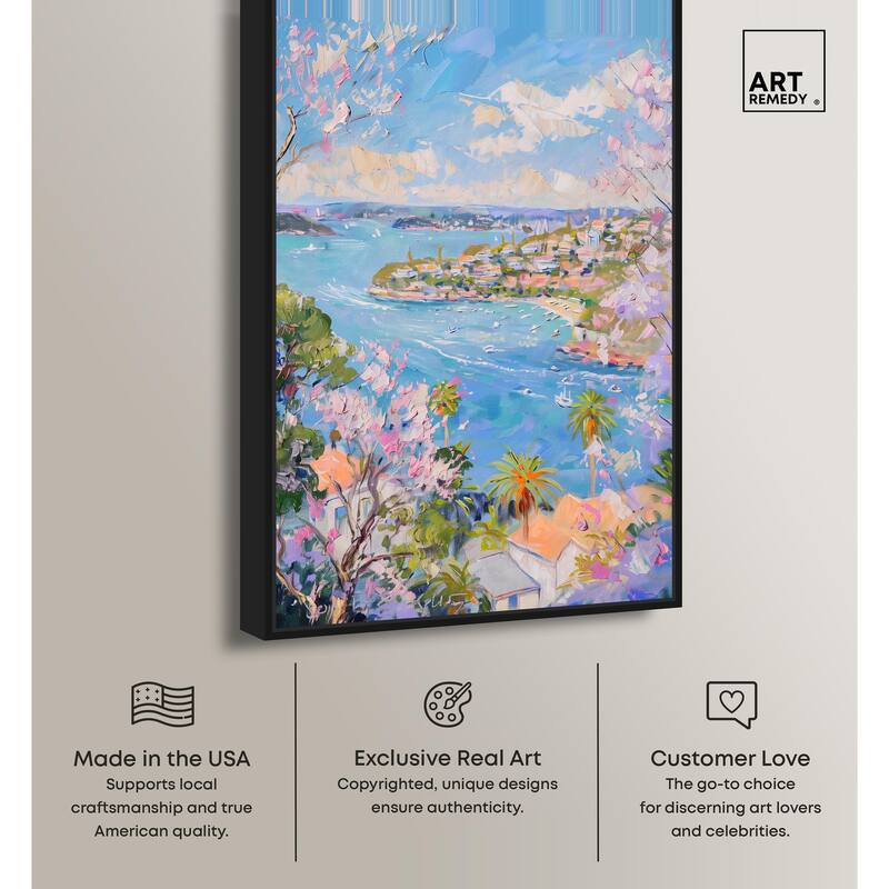 Hillside Harbor View I Canvas by Art Remedy