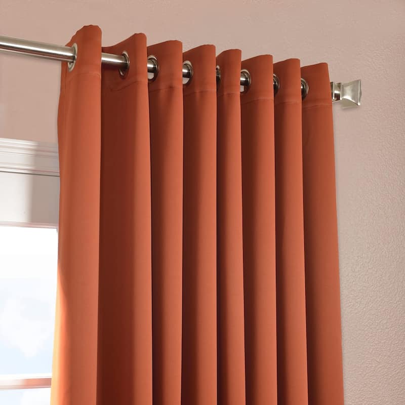 Exclusive Fabrics Extra Wide Room Darkening Grommet 84-inch Curtain (1 Panel) - 100 x 84