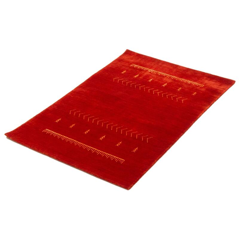 Kashkuli Gabbeh Red Rug 3'10" x 5'10" - 3'10 x 5'10