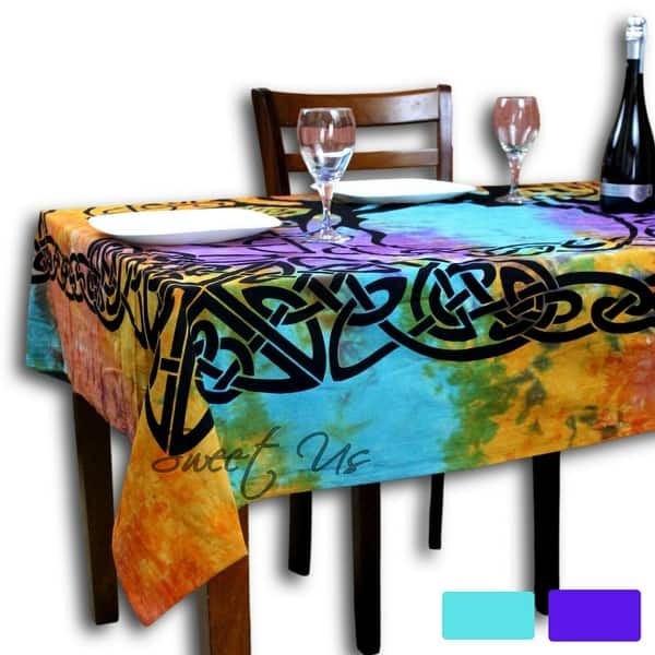 slide 2 of 17, Celtic Tree of Life Tablecloth Square