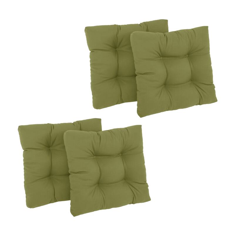 19-inch Twill Square Chair Cushion (Set of 1, 2, or 4) - 19" x 19" - Set of 4 - Sage