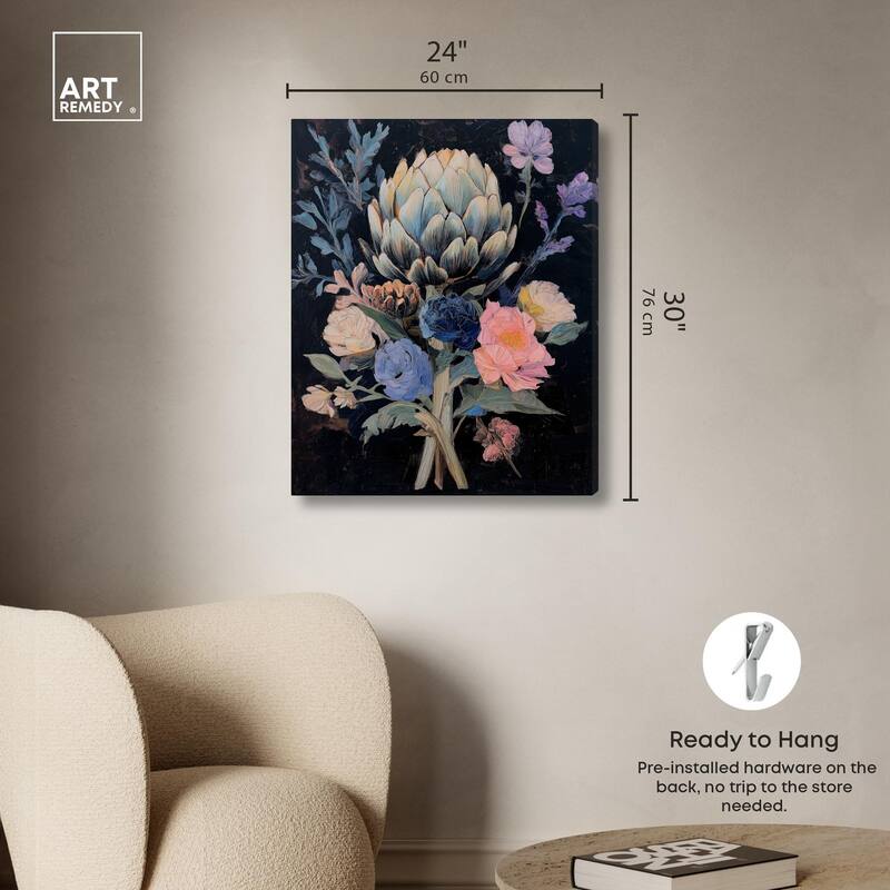 Moody Artichoke I Canvas by Art Remedy, Gallery Wrapped