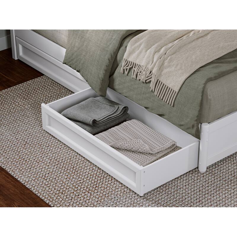 Andorra Platform Bed with Panel Footboard and Storage Drawers