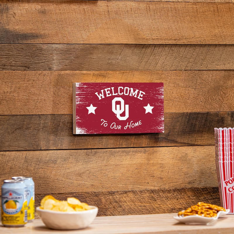 University of Oklahoma Wooden Door Decor Wall Sign - Multi-Color