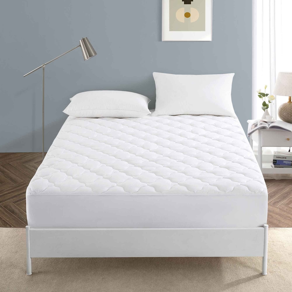 3"& 4" Ultra Thickness Fitted Down Alternative Fiber Mattress Topper with Elastic Deep Strape