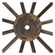 preview thumbnail 4 of 3, Heritage Rustic Wagon Wheel Trellis Wooden Wall Decor Set of 2