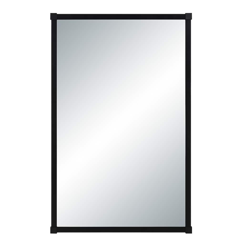 Renwil Kauri 35" H x 22" W Wall Mirror, Black