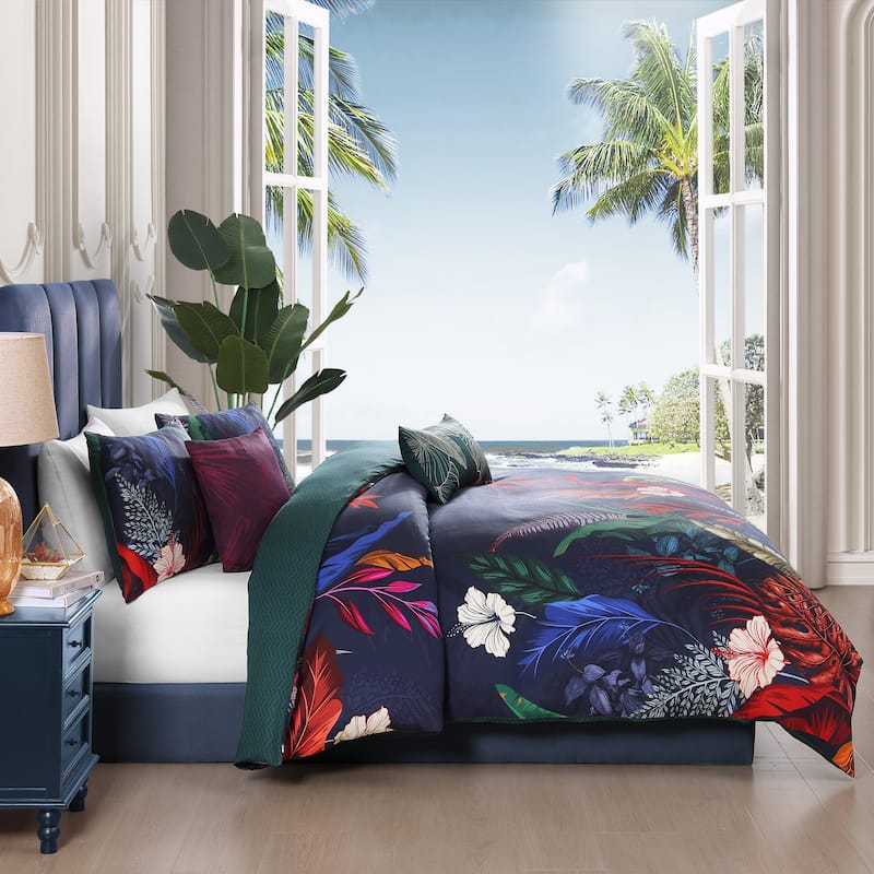 Bebejan Paradise 100% Cotton Sateen 5 Piece Reversible Comforter Set