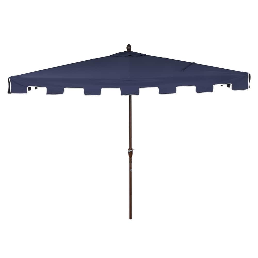 Beverly 9 ft. Classic MidCentury Rectangular Half Market Patio Umbrella with Crank, Wind Vent and UV Protection, by JONATHAN Y