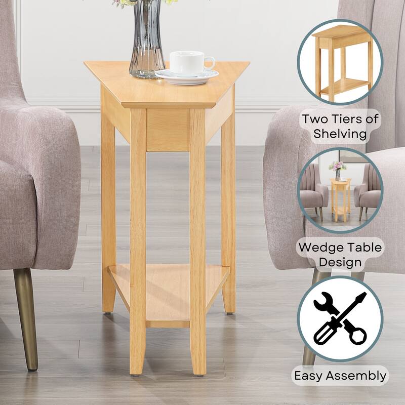 Convenience Concepts American Heritage Wedge End Table with Shelf