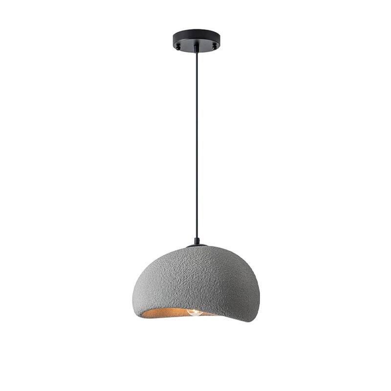 E26 bulb light gray pendant light metal, polystyrene hanging light