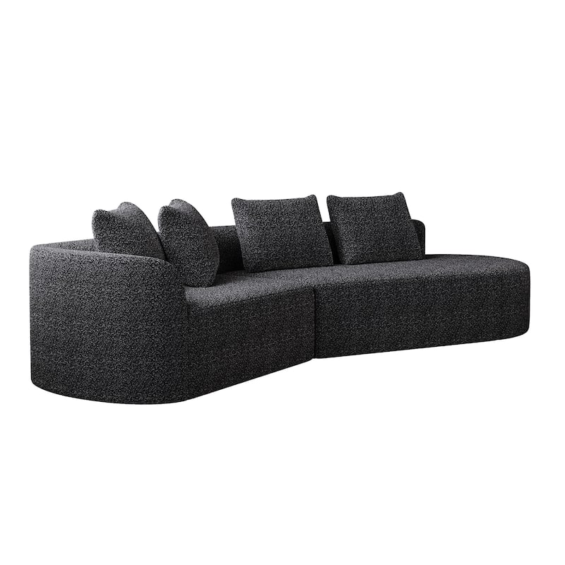 GDFStudio - Thalric Chenille 4-Seater Oversized Sectional Sofa with Pillows