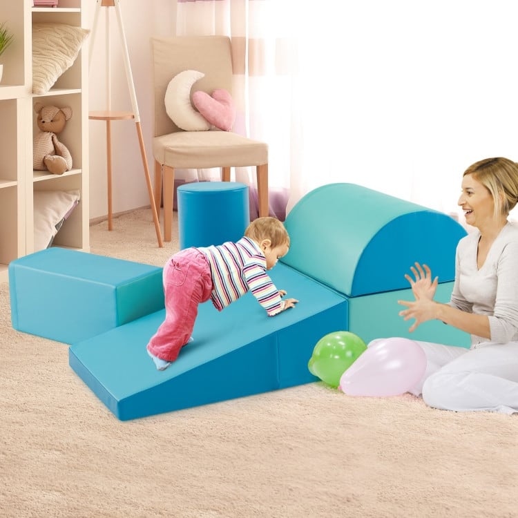 5-Piece Kids Climb and Crawl Activity Playset - 15.5" x 8" x 8"