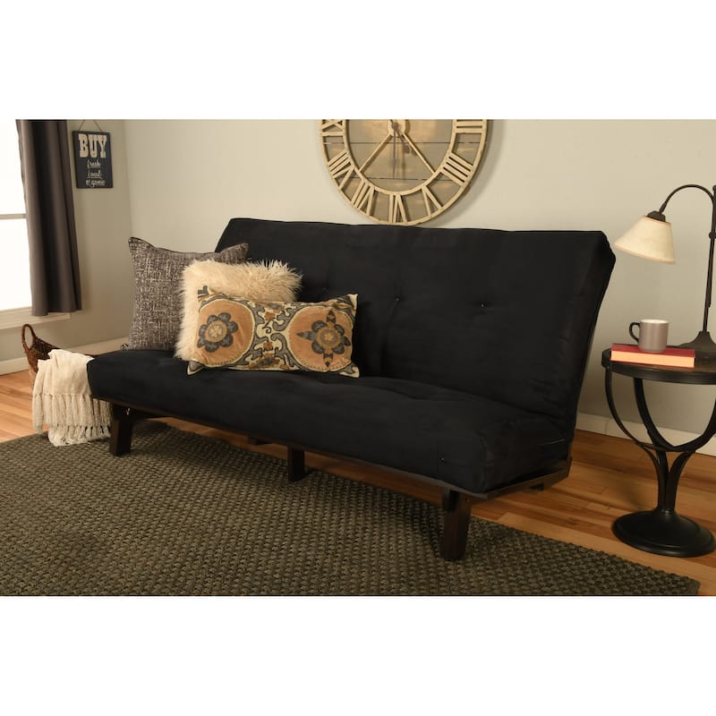 Somette Carson Full-size Futon Set in Java Finish with Mattress