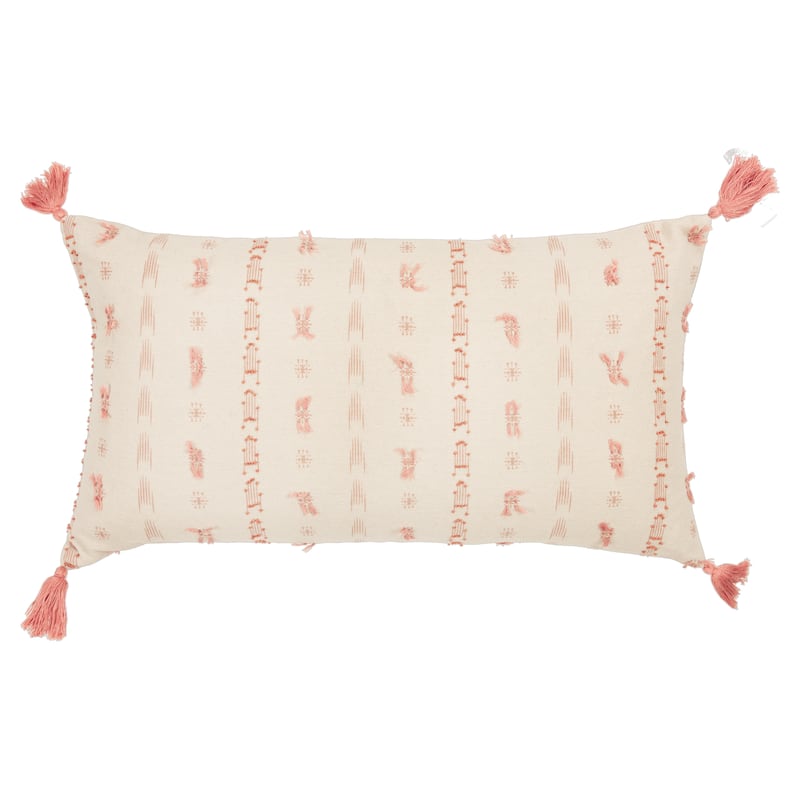 Rizzy Home Transitional Decorative Pillow Cover 14"x26" - Blush