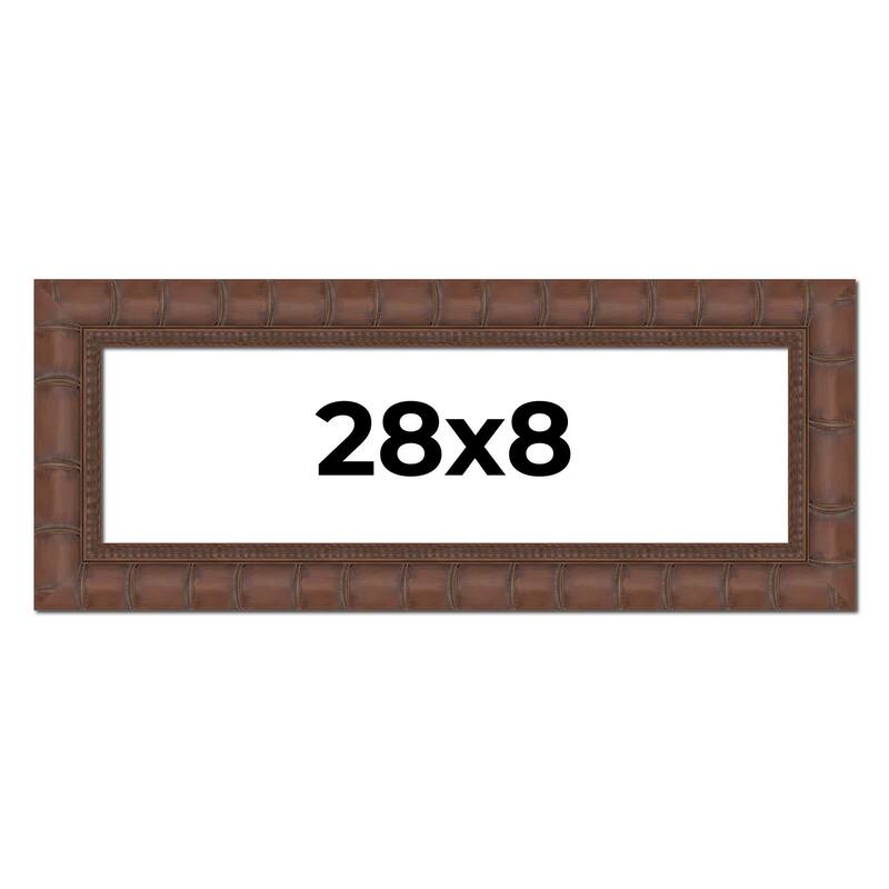 28x8 Frame Pewter Solid Wood Picture Frame Width 1.625 Inches | Interior Frame Depth 0.6875 Inches