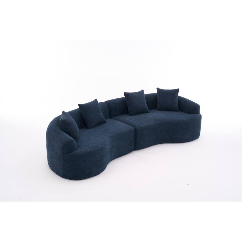 Home Furniture Sleeper 4 Seater Sectional Sofa with 4 Pillows