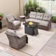 Option Brown Wicker & Beige Cushion