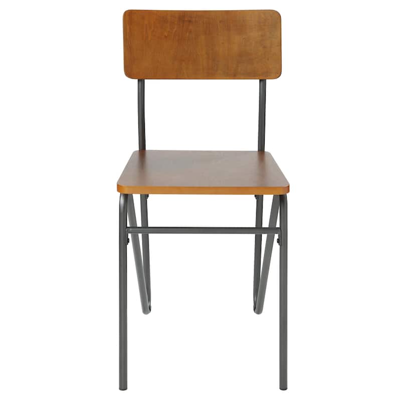 Azalea Park Wood & Metal Side Dining Chair with Hairpin Legs - 16.46 W x 18.5 D x 32.84 H"