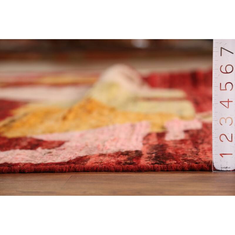 Geometric Moroccan Oriental Area Rug Bedroom Handmade Wool Carpet - 9'1" x 11'9"